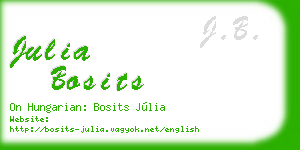 julia bosits business card